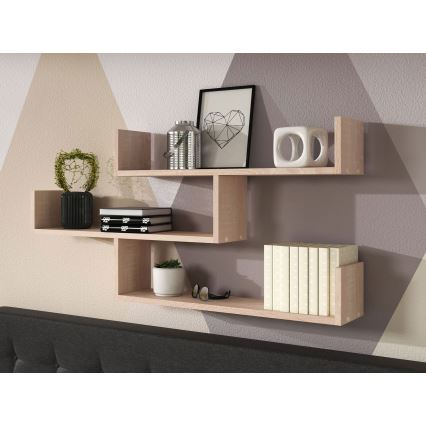 Vägghylla TRIO 55x119 cm beige