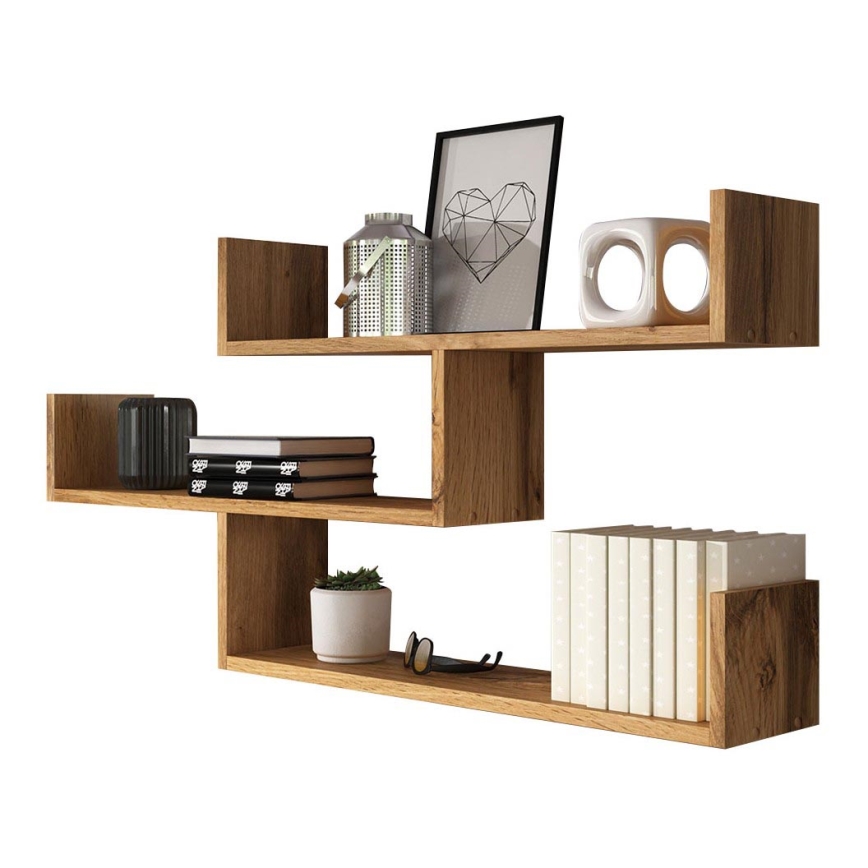 Vägghylla TRIO 55x119 cm brun