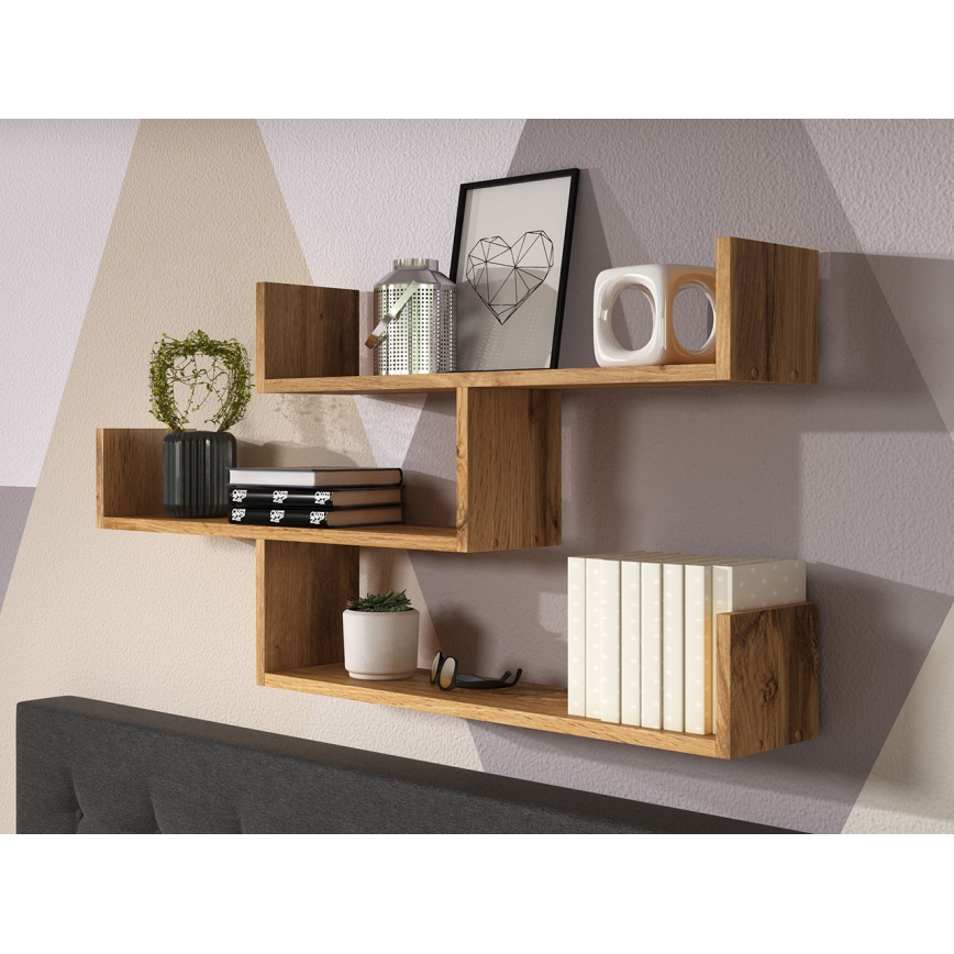 Vägghylla TRIO 55x119 cm brun