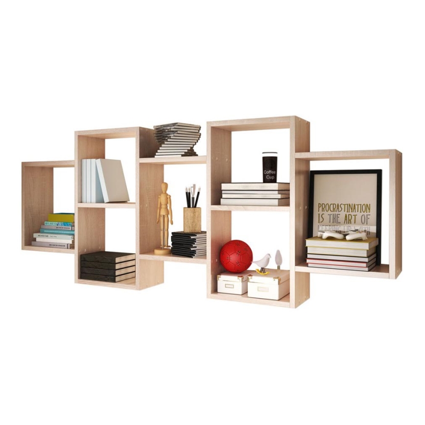Vägghylla TRIO 65x161 cm beige
