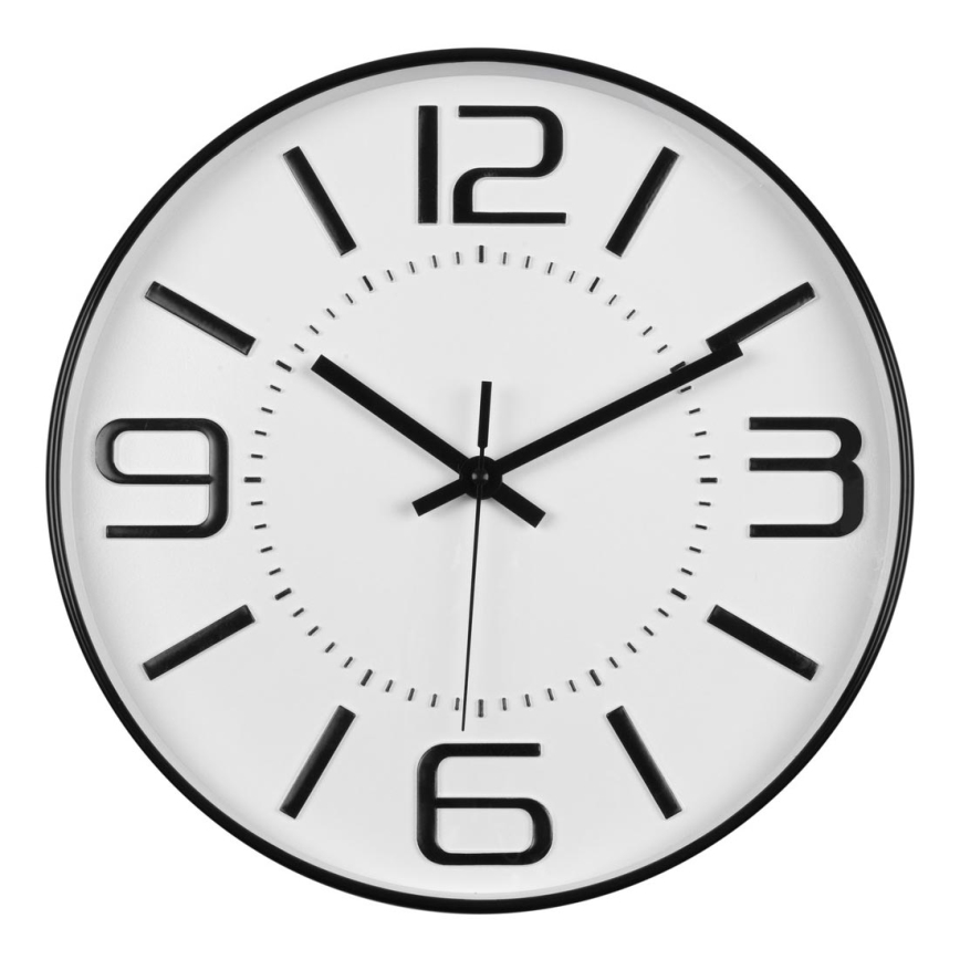 Väggklocka 1xAA 29 cm vit