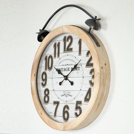 Väggklocka 1xAA diameter 50 cm beige