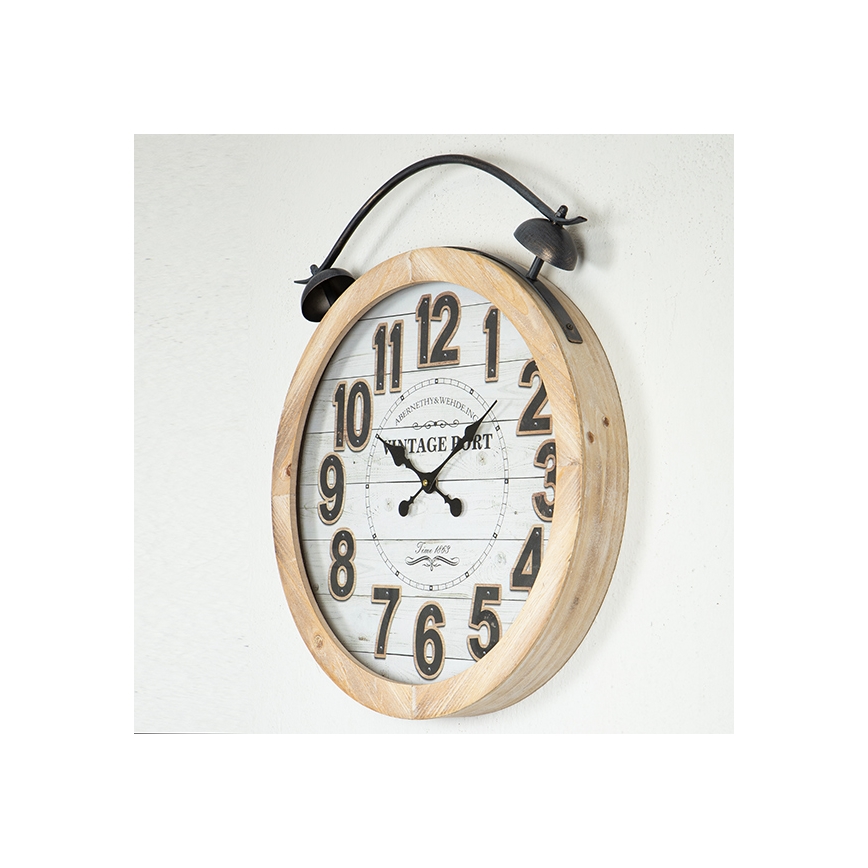 Väggklocka 1xAA diameter 50 cm beige