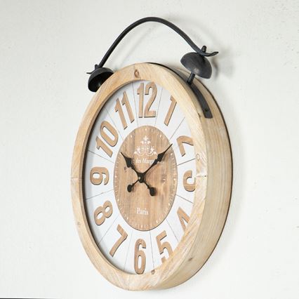 Väggklocka 1xAA diameter 50 cm beige