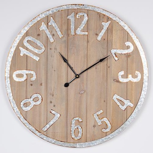 Väggklocka 1xAA diameter 60 cm beige