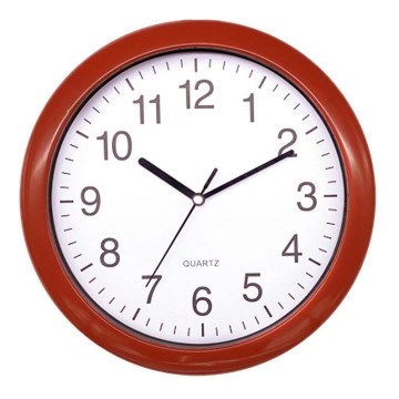 Väggklocka 1xAA röd