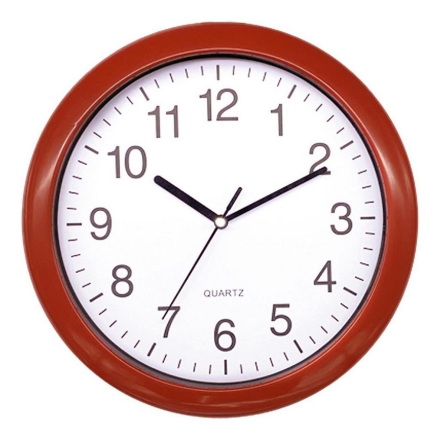 Väggklocka 1xAA röd