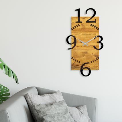 Väggklocka 41x74 cm 1xAA trä/metall