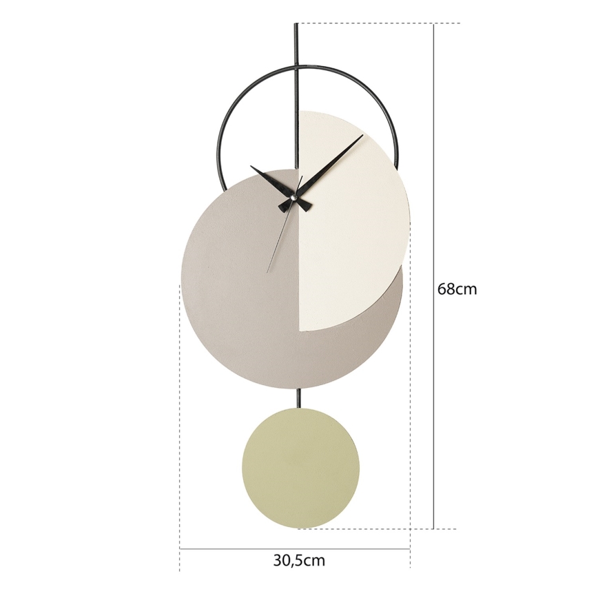 Väggklocka 68x30,5 cm 1xAA