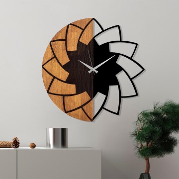 Väggklocka diameter 56 cm 1xAA trä/metall