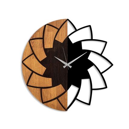 Väggklocka diameter 56 cm 1xAA trä/metall