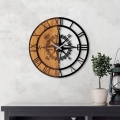 Väggklocka diameter 56 cm 1xAA trä/metall