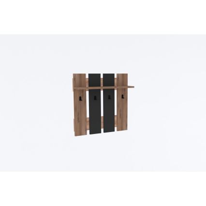 Väggmonterad kroklist MITA 70x70 cm antracit/brun