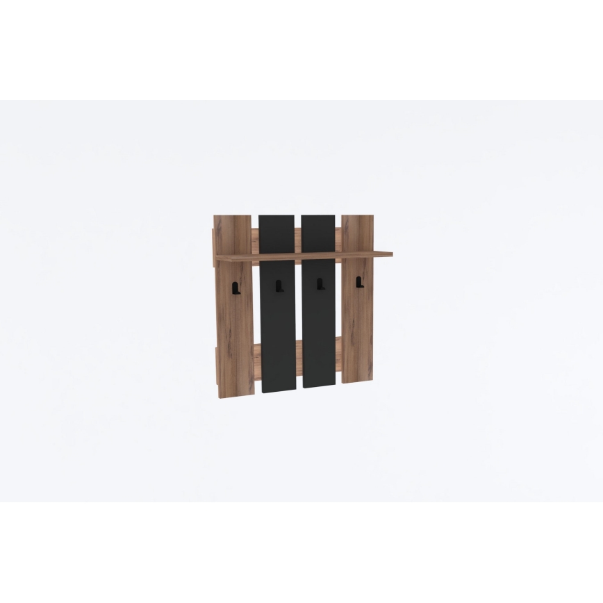 Väggmonterad kroklist MITA 70x70 cm antracit/brun