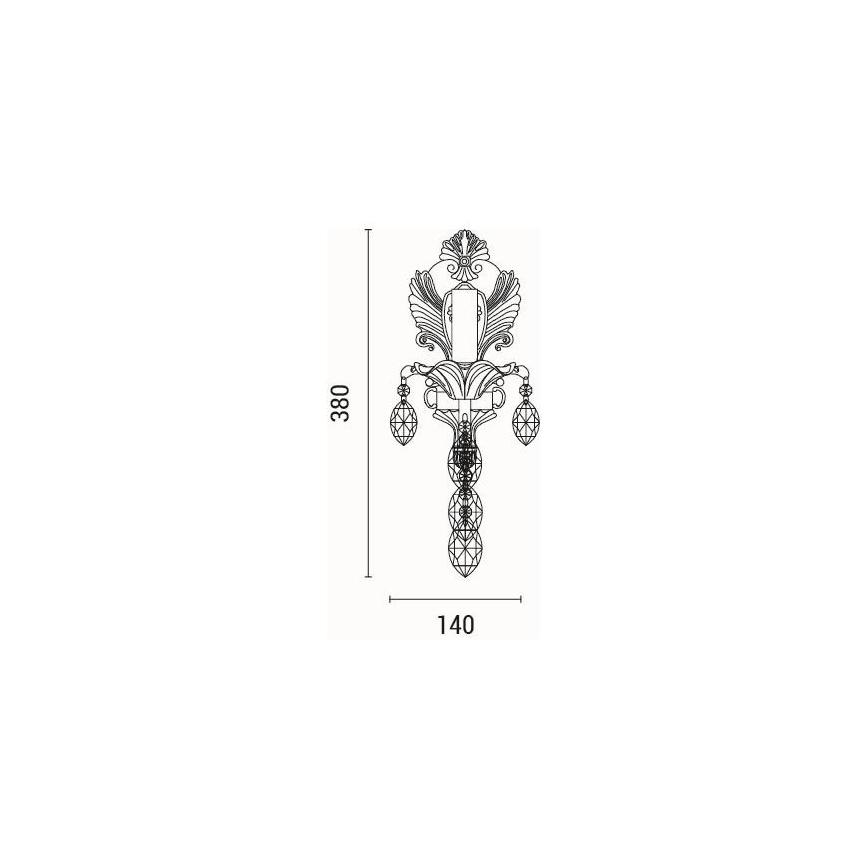 Vägglampa 1xE14/15W/230V