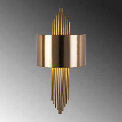 Vägglampa  1xE27/40W/230V gyllene /koppar