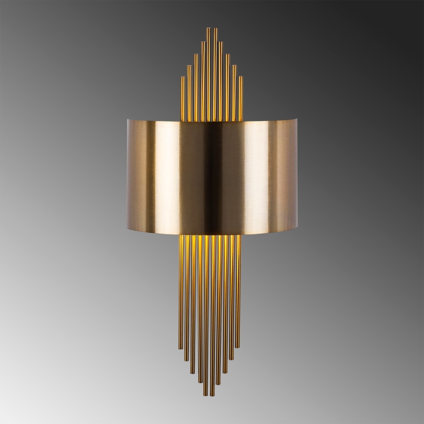 Vägglampa  1xE27/40W/230V gyllene /koppar