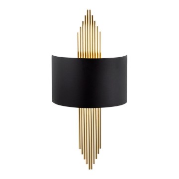 Vägglampa  1xE27/40W/230V gyllene /svart 