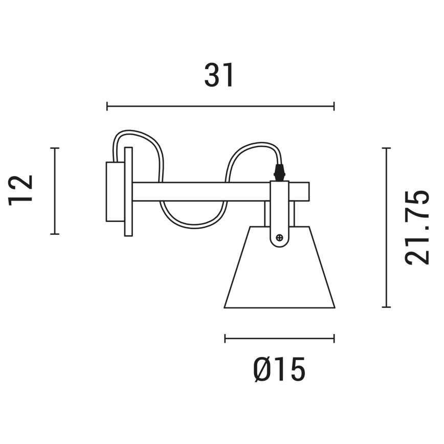 Vägglampa 1xE27/40W/230V vit