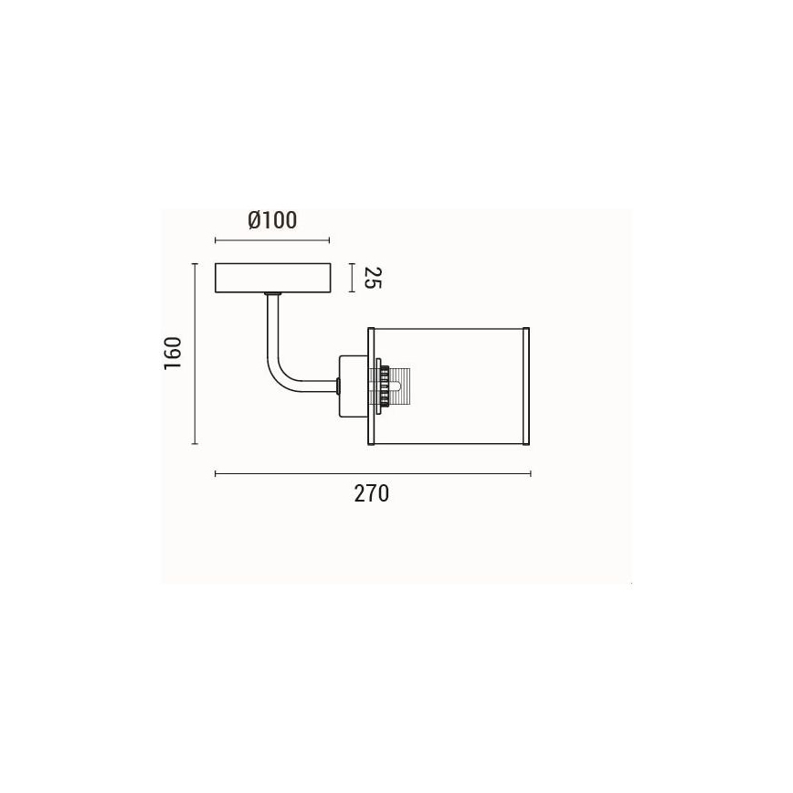 Vägglampa 1xE27/60W/230V