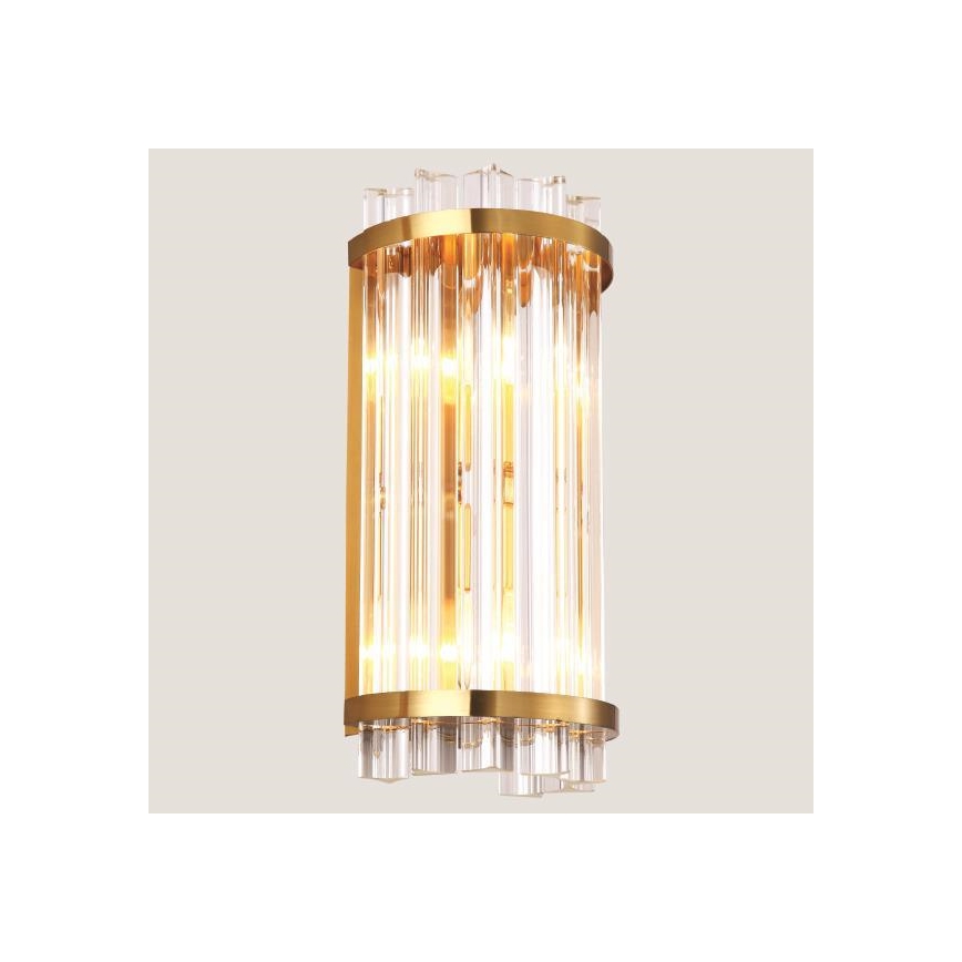 Vägglampa 2xE14/7W/230V guld