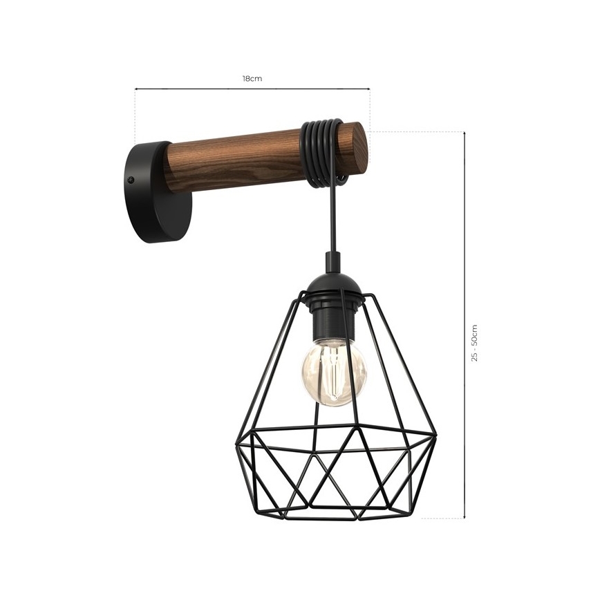 Vägglampa  ACERO 1xE27/60W/230V