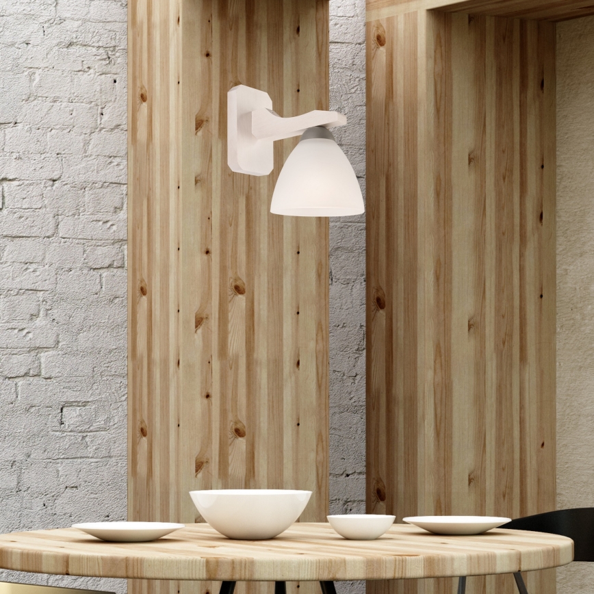 Vägglampa ADRIANO 1xE27/60W/230V bok - FSC certifierade
