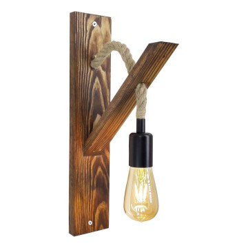 Vägglampa AHSAP 1xE27/40W/230V furu/valnöt