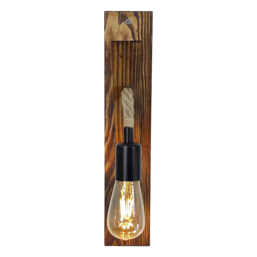 Vägglampa AHSAP 1xE27/40W/230V furu/valnöt