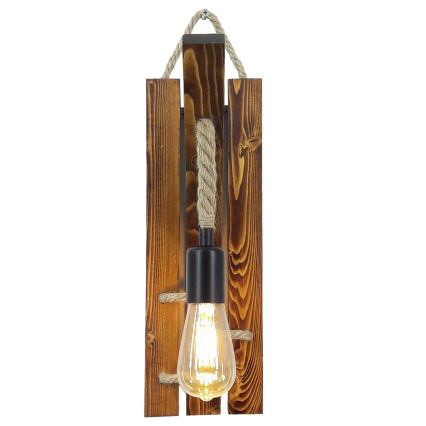 Vägglampa AHSAP 1xE27/40W/230V furu valnöt
