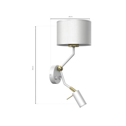 Vägglampa  ALBION 1xE27/40W/230V + 1xGU10/MR11/7W