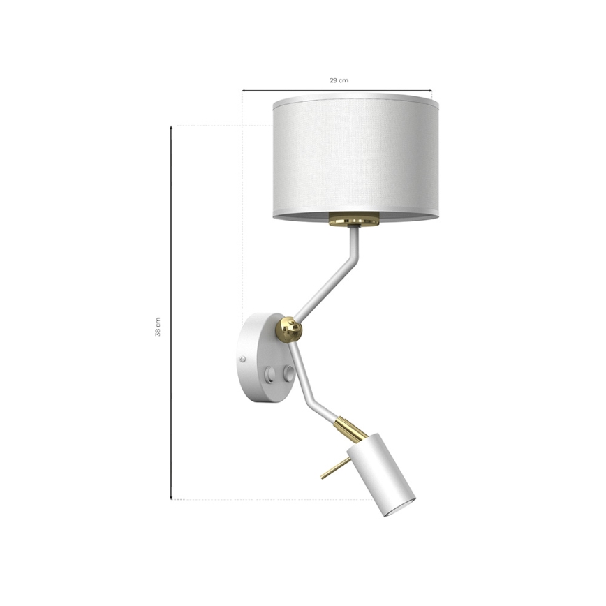 Vägglampa  ALBION 1xE27/40W/230V + 1xGU10/MR11/7W