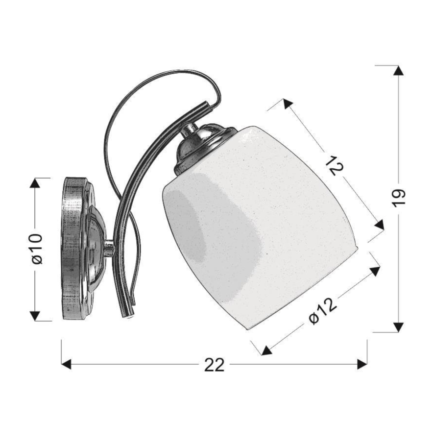 Vägglampa  AMBA 1xE27/40W/230V