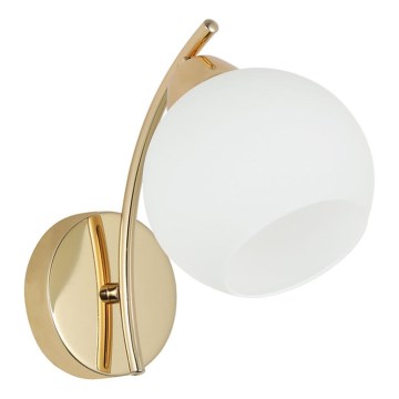 Vägglampa AMOS 1xE27/40W/230V guld