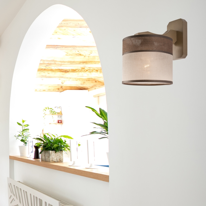 Vägglampa ANDREA 1xE27/60W/230V bok