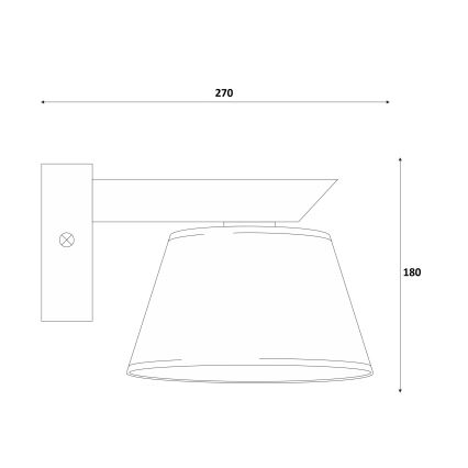 Vägglampa ANTONIO 1xE14/40W/230V bok