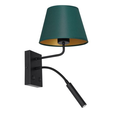 Vägglampa ARDEN 1xE27/60W+1xG9/8W/230V grön/guld