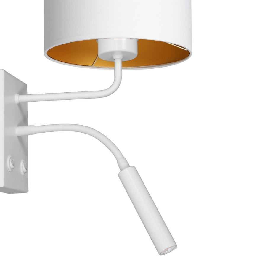 Vägglampa ARDEN 1xE27/60W+1xG9/8W/230V vit/guld