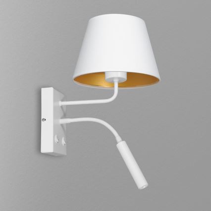 Vägglampa ARDEN 1xE27/60W+1xG9/8W/230V vit/guld