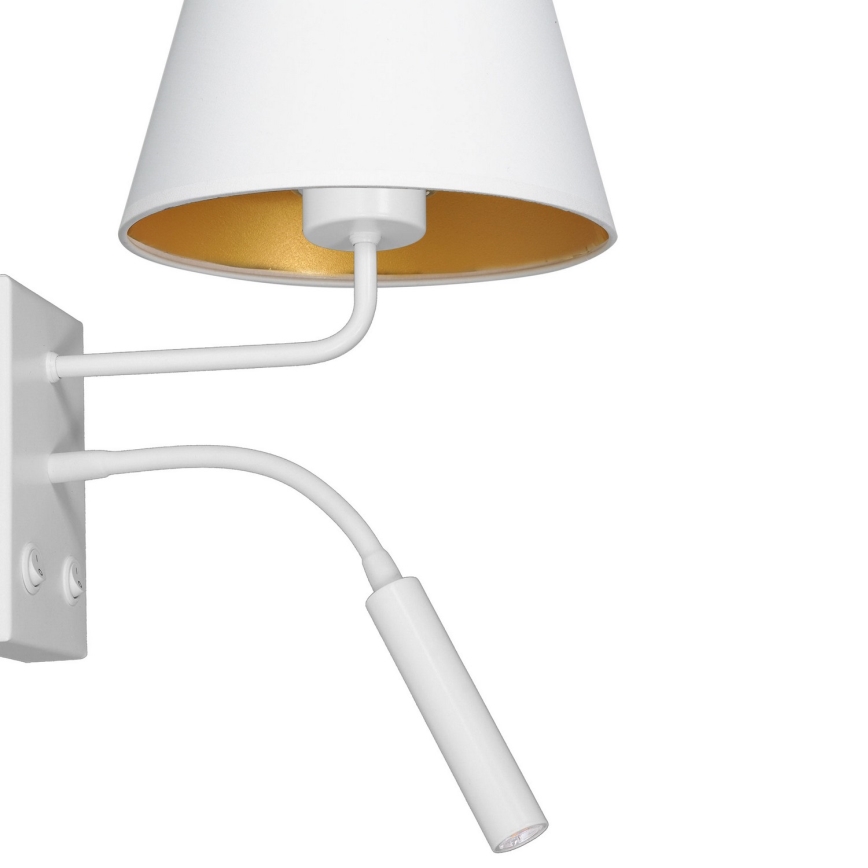 Vägglampa ARDEN 1xE27/60W+1xG9/8W/230V vit/guld