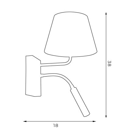 Vägglampa ARDEN 1xE27/60W/230V + 1xG9/8W svart/guld
