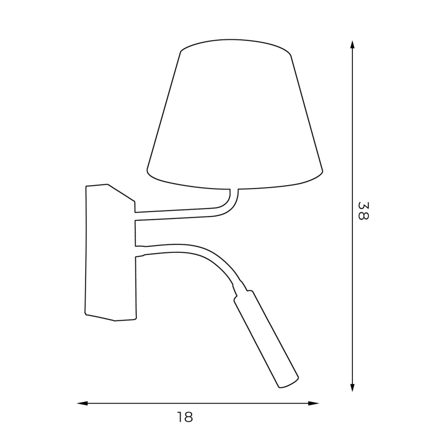 Vägglampa ARDEN 1xE27/60W/230V + 1xG9/8W svart/guld