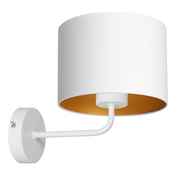Vägglampa ARDEN 1xE27/60W/230V vit/guld