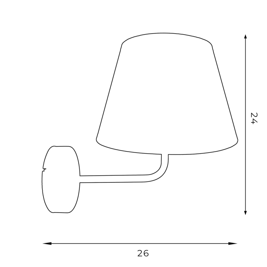 Vägglampa ARDEN 1xE27/60W/230V vit/guld