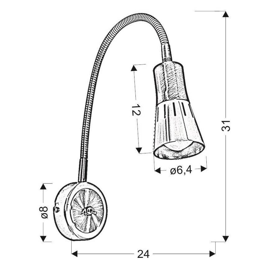 Vägglampa ARENA 1xE14/40W/230V vit
