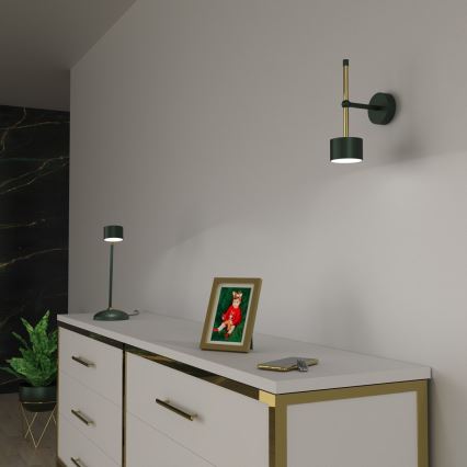 Vägglampa  ARENA 1xGX53/11W/230V grön/gold