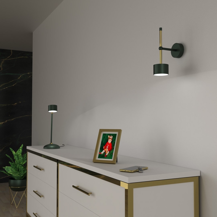Vägglampa  ARENA 1xGX53/11W/230V grön/gold