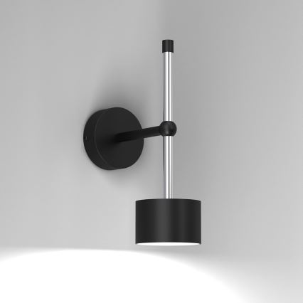Vägglampa ARENA 1xGX53/11W/230V svart/skinande krom