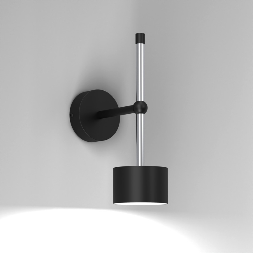 Vägglampa ARENA 1xGX53/11W/230V svart/skinande krom