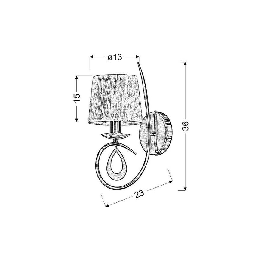 Vägglampa ARNIKA 1xE14/40W/230V skinande krom/vit